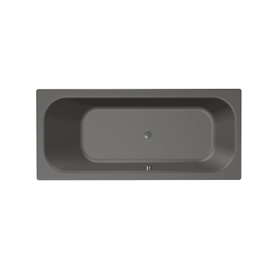 Xenz Aruba ligbad - 180x80cm - met overloop - zonder afvoer - Acryl Antraciet Mat