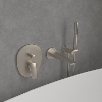 Villeroy & Boch Antao Eengreeps inbouwkraan - Matt Brushed Nickel (RVS)