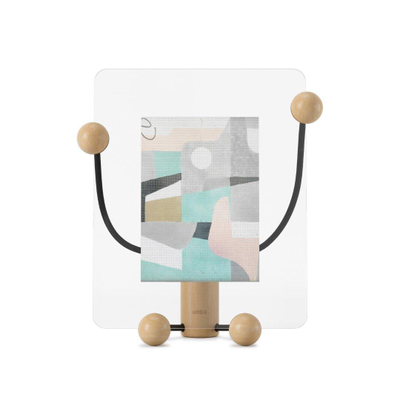 Umbra Woody fotolijst 13x25x31cm staand glas zwart/naturel TWEEDEKANS