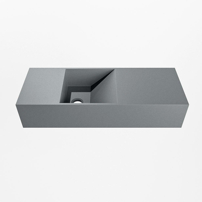 Mondiaz TYNE Fontein - 60x23x12cm - wasbak Links - zonder kraangaten - solid surface - Plata