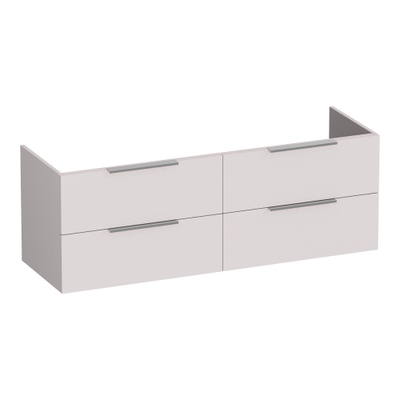 BRAUER Elevate wastafelonderkast 140 excl. opleggrepen 4 softclose lades en 2 sifon uitsparingen - mat zand