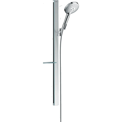 Hansgrohe Raindance Select S Unica`E glijstangset m. Raind. Select S 120 3jet handdouche EcoSmart met zeepschaal 90cm m. Isiflex`B doucheslang 160cm chroom