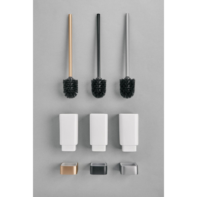 Haceka Aline Closetborstelgarnituur Aluminium Geborsteld Grijs SHOWROOMMODEL