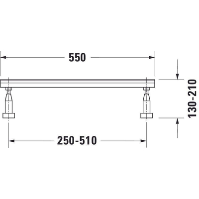 Duravit badpoten a 2 stuks voor afmeting >1000mm