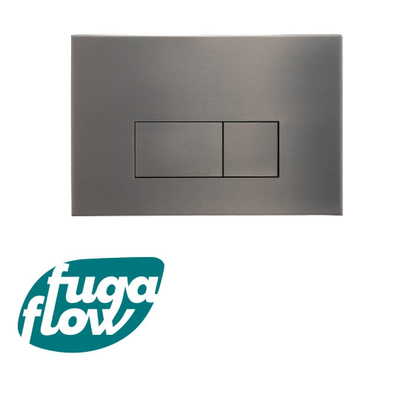FugaFlow Eccelente Press Bedieningsplaat - bedieningspaneel voor Geberit UP320 inbouwreservoir - dualflush - rechthoekige knoppen - metaal gunmetal