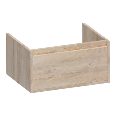 BRAUER Hope wastafelonderkast - 59x30x45.5cm - 1 softclose lade greeploos - 1 sifon uitsparing - Forest Wheat