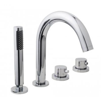 Wiesbaden Caral 4-gats badrandthermostaat afbouwset chroom