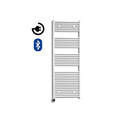 Sanicare Elektrische Design Radiator - 172 x 45 cm - 920 Watt - bluetooth - thermostaat chroom linksonder - wit