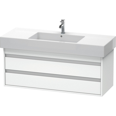 Duravit Ketho Wastafelonderkast 120x45.5x48cm Standaard greep met softclose spaanplaat wit Mat