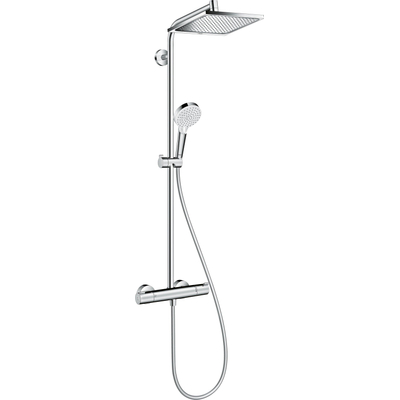 Hansgrohe Crometta e 240 1jet showerpite met thermostaat ecosmart chroom