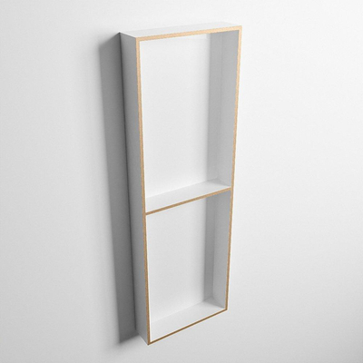 MONDIAZ EASY Nis - 149.5x29.5cm - geschikt voor in- of opbouw - 2 vakken - kleur Oro | Talc