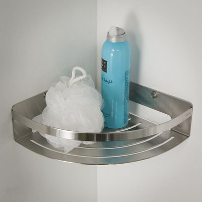 Tiger Caddy Douchemand Hoek groot RVS geborsteld 22.4x7x22.4cm