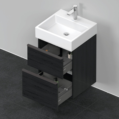 Duravit D-Neo wastafelonderkast 48.4x62.5x44.2cm 2 lades Eiken (zwart) Mat