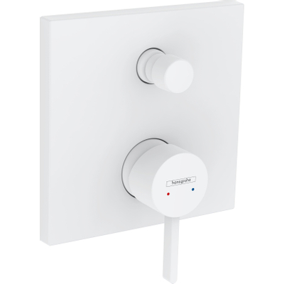 Hansgrohe Finoris afdekset badkraan met hendel mat wit