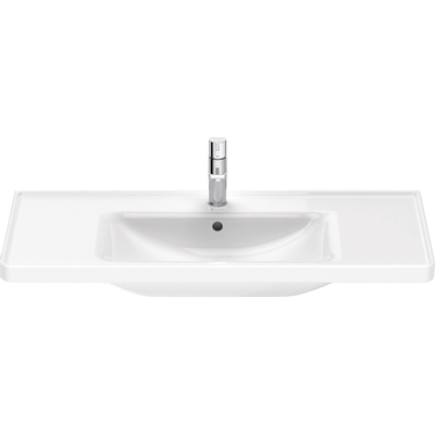 Duravit D-Neo wastafel 100.5x48x17cm 1 kraangat rechthoek Keramiek Wit