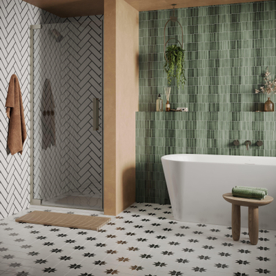 Crosswater Asura Douchedeur - 90cm - draaideur - zonder hendel - geborsteld rvs