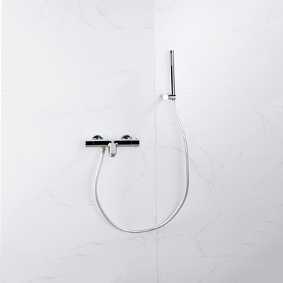 Doucheslang glad 150cm chroom OUTLETSTORE