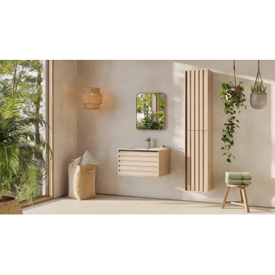 Differnz Elin Badkamermeubelset - 60x46cm - eiken taupe