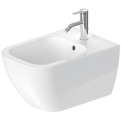 Duravit HappyD 2 wandbidet 35.5x54cm met overloop met kraangat wit