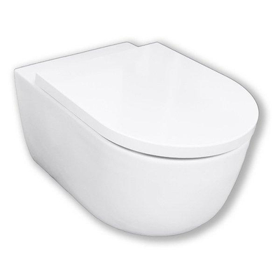 Royal Plaza Primo Toiletset - 55cm - hangend - cycloonspoeling - spoelrandloos - diepspoel - met zitting - softclose - quick release - wit
