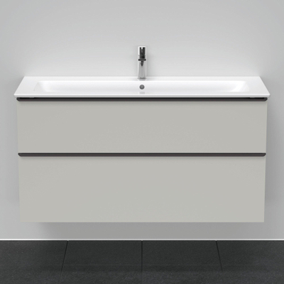 Duravit D-Neo wastafelonderkast 121x62.5x46.2cm 2 lades Betongrijs Mat