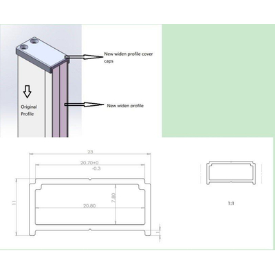 Fortifura Galeria verbredingsprofiel inloopdouche - 10mm - geborsteld koper