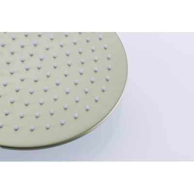 Fortifura Calvi Hoofddouche 25cm rond 6mm geborsteld messing PVD TWEEDEKANS