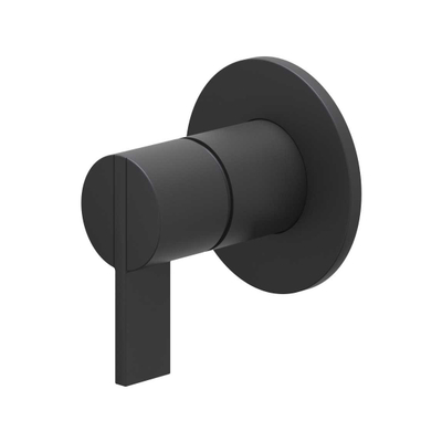 IVY Pact Afbouwdeel - voor inbouw douchemengkraan - eenhendel - ronde rozet - Mat zwart PED