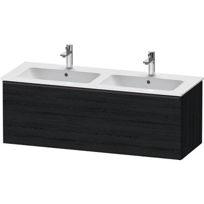 Duravit D-Neo wastafelonderkast 128x44x46.2cm 1 lade Eiken (zwart) Mat