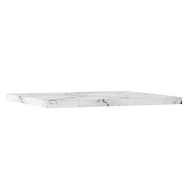 Crosswater Glide II Wastafelblad - 60x45x2.5cm - Carrara - Marble effect