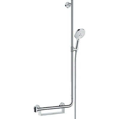 Hansgrohe Raindance select s 120 glijstangset ecosmart comfort 110 rechts chroom wit