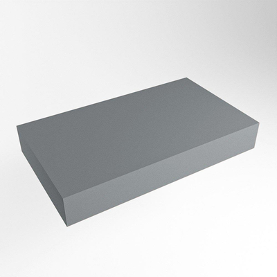 Mondiaz TOP 46 Vrijhangend Topblad - 80x46x12cm - geschikt voor waskom - Solid surface - Plata