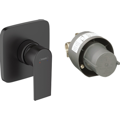 Hansgrohe Vernis eengreeps inbouw douchemengkraan set mat zwart