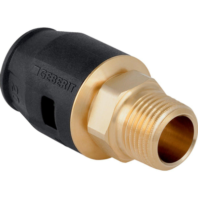 Geberit Push Fit Overgangsfitting buitendraad messing 20x1/2