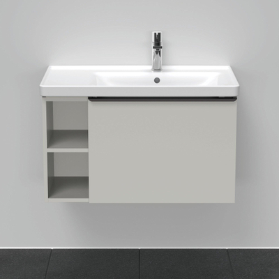 Duravit D-Neo wastafelonderkast 78.4x44x45.2cm 1 lade met softclose Betongrijs Mat