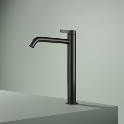 Hotbath Ace Wastafelmengkraan - hoog - opbouw - zonder waste - zwart geborsteld PVD