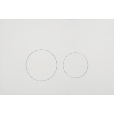QeramiQ Dely Toiletset - 36.3x51.7cm - diepspoel - rimless - Geberit UP320 Burda inbouwreservoir - softclose toiletzitting - glans witte bedieningsplaat - ronde knoppen - wit mat