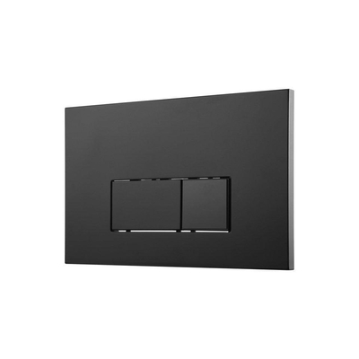 FugaFlow Metal Bedieningsplaat - bedieningspaneel voor Geberit UP320 inbouwreservoir - dualflush - rechthoekige knoppen - metaal zwart mat
