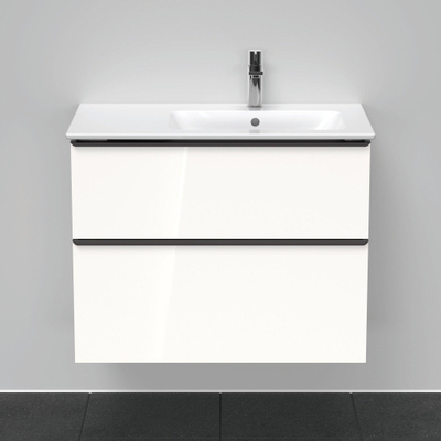 Duravit D-Neo wastafelonderkast 81x62.5x46.2cm 2 lades wit Hoogglans