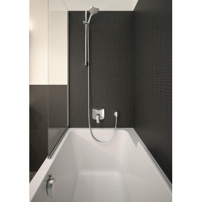 Hansgrohe Croma Select E Vario glijstangset met Croma Select E Vario handdouche 65cm met Isiflex`B doucheslang 160cm wit/chroom