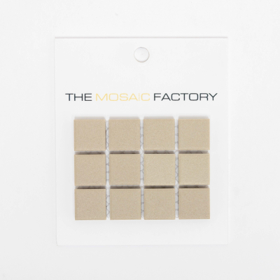 SAMPLE The Mosaic Factory London mozaïektegel 2.3x2.3x0.6cm wandtegel voor binnen en buiten vierkant porselein grijs ongeglazuurd