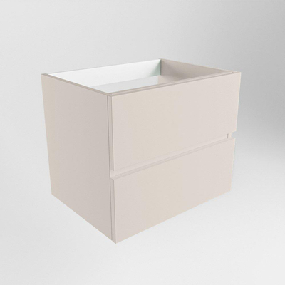 Mondiaz VICA wastafelonderkast - 60x45x50cm - 2 lades - uitsparing midden - softclose - Linen