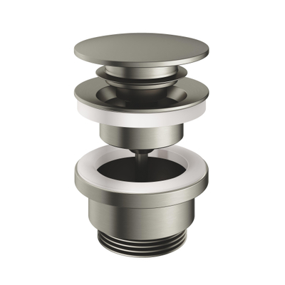 Hotbath Pal clickplug met schroef rond nikkel geborsteld