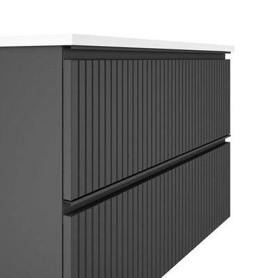 Adema Prime Blend Wastafelonderkast - 100x55x45.9cm - 2 lades -topblad - mat antraciet