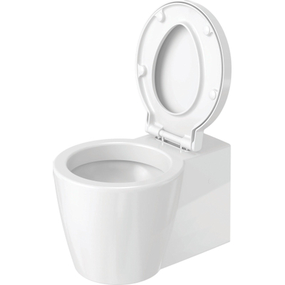 Duravit Starck 1 WC-zitting 45.3x42x4.2cm met softclose met quickrelease Kunststof wit Glanzend