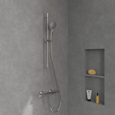 Villeroy & Boch Verve Showers Glijstangset met drie functies voor wandmontage - chroom