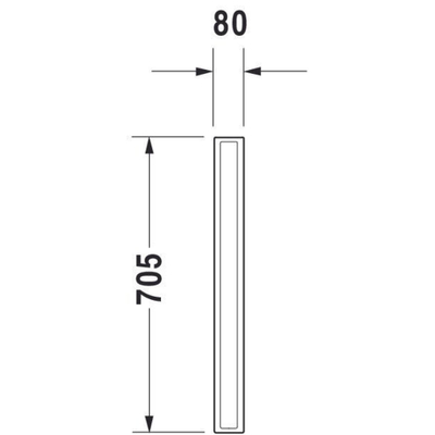 Duravit Starck 3 urinoir scheidingswand 80x705x400mm wit