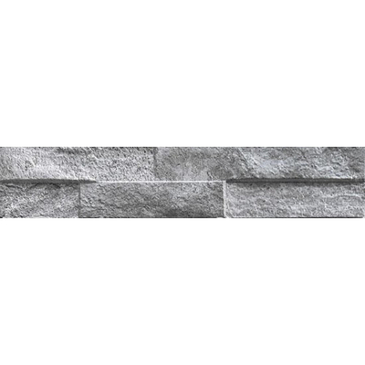 Kerabo Wandtegel Rock Grey 7,5x38,5 cm Natuursteen look Mat Grijs