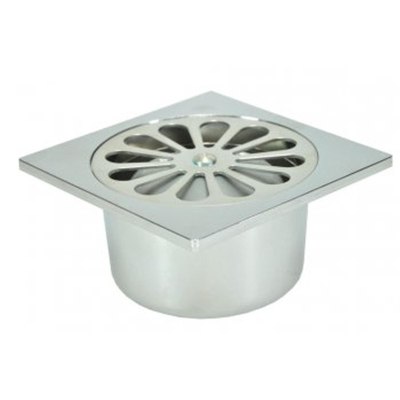 Riko doucheput met onderuitlaat 10 x 10 cm chroom