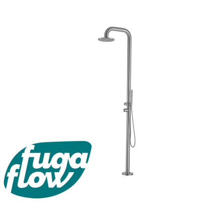 FugaFlow Buitendouche - vrijstaand - RVS 316 - regendouche - handdouche - geborsteld RVS